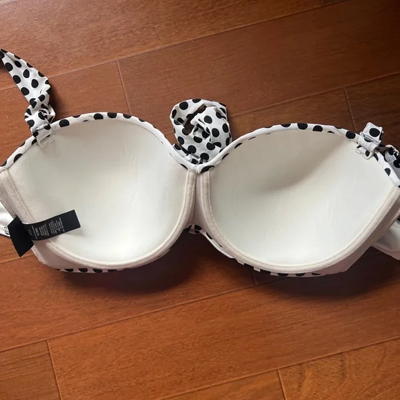 NWOT Coco Reef black and white polka dot 5-way convertible bikini top - Picture 8 of 10